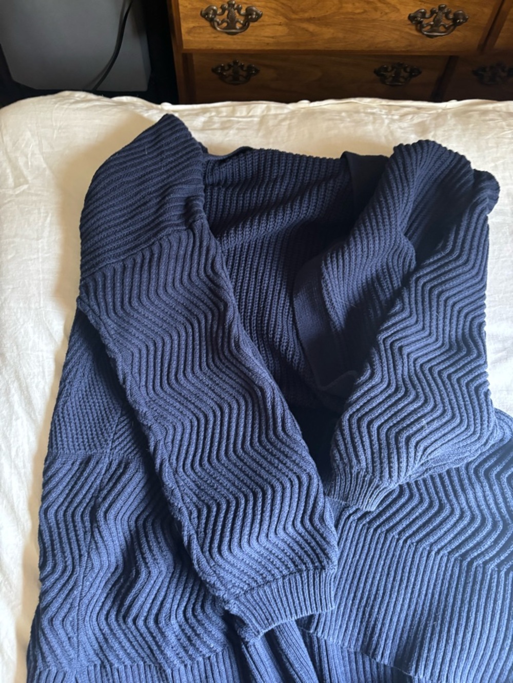 Old Navy Navy Ribbed Open Cardigan